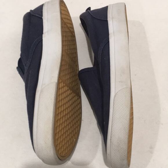 Old Navy Boys‎ Sz 3 Shoes Navy Blue Slip On Loafers Canvas Casual Preppy Neutral - Picture 6 of 11